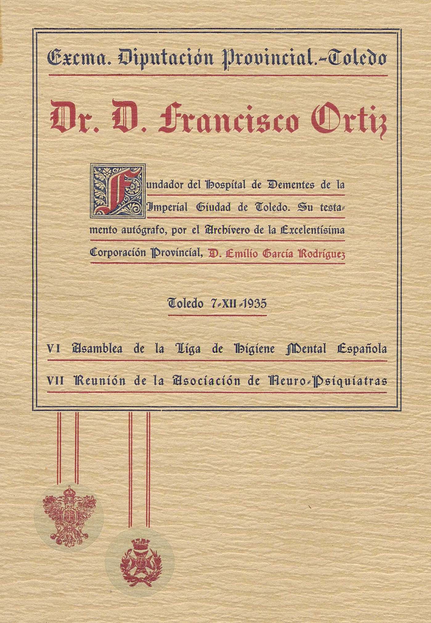 Transcripción. Portada. Año 1935