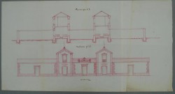 Illescas. Plano fachada edificio escuelas, 1885             