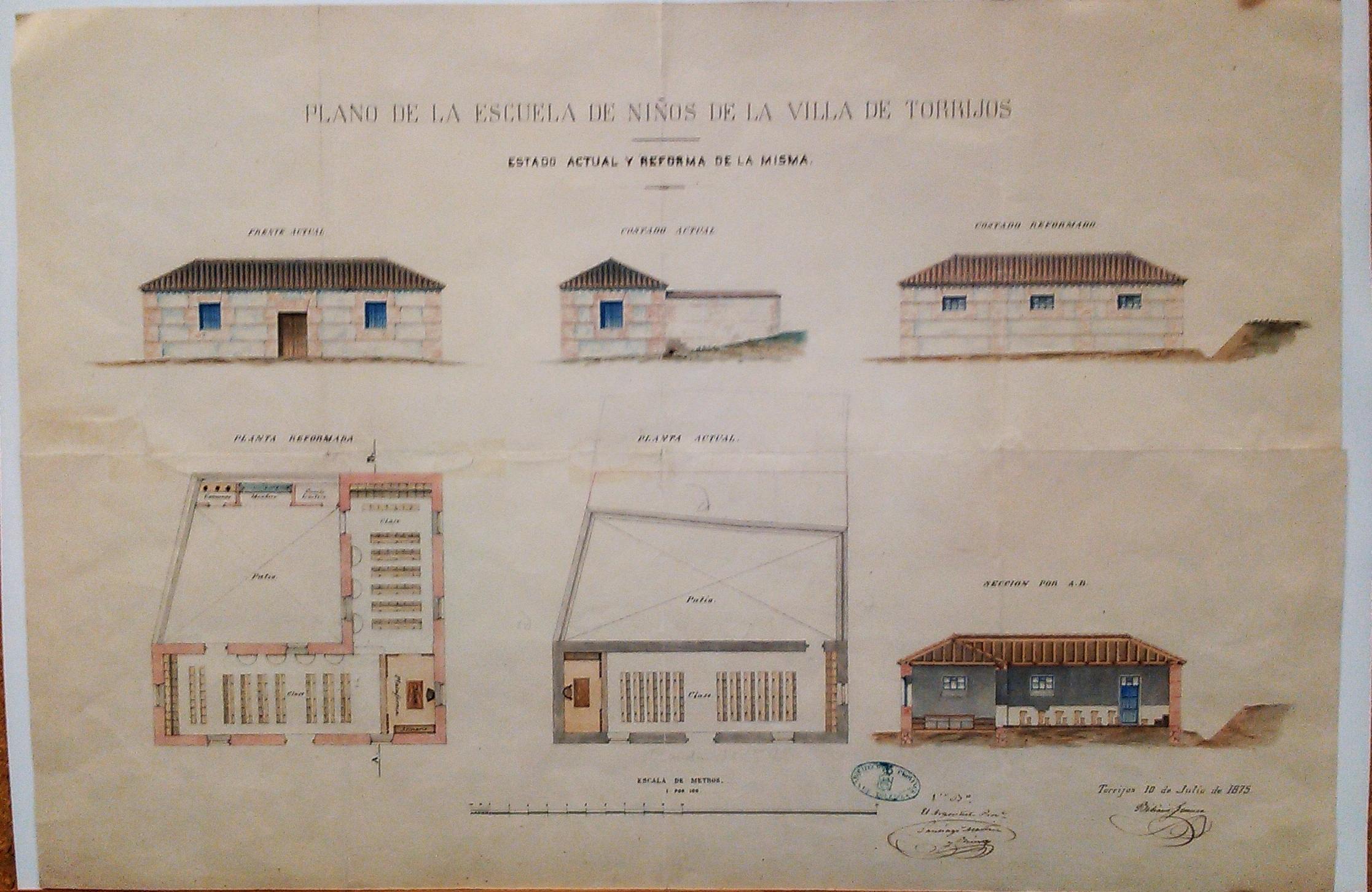 Torrijos. Plano ampliación escuelas públicas, 1878