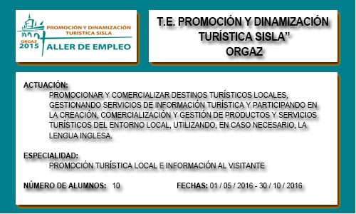 PROMOCIÓN Y DINAMIZACIÓN TURÍSTICA SISLA (ORGAZ)