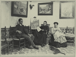 q.-Hermanos del pintor en el domicilio familiar. 1909