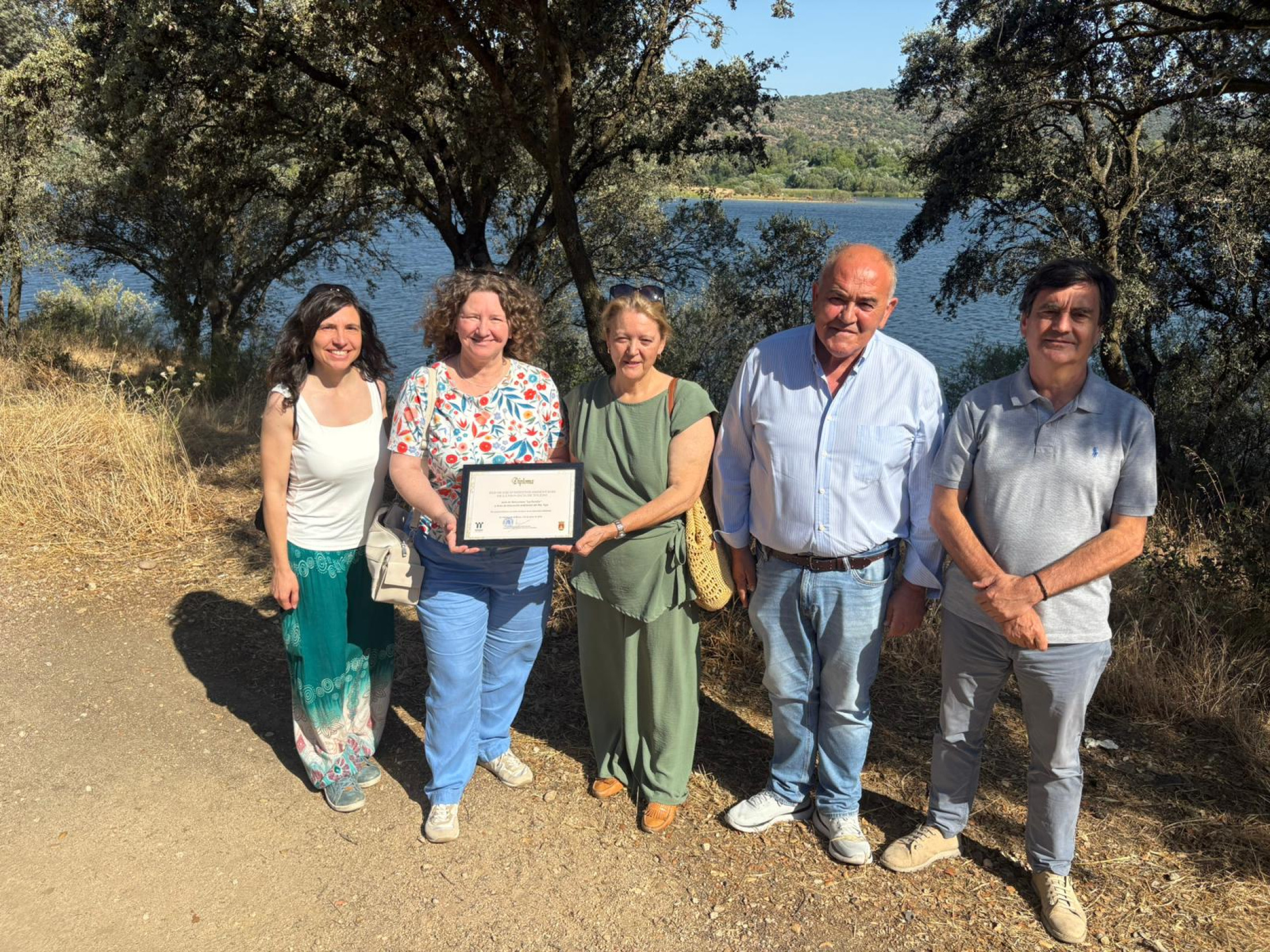 Marina García en su visita a La Portiña