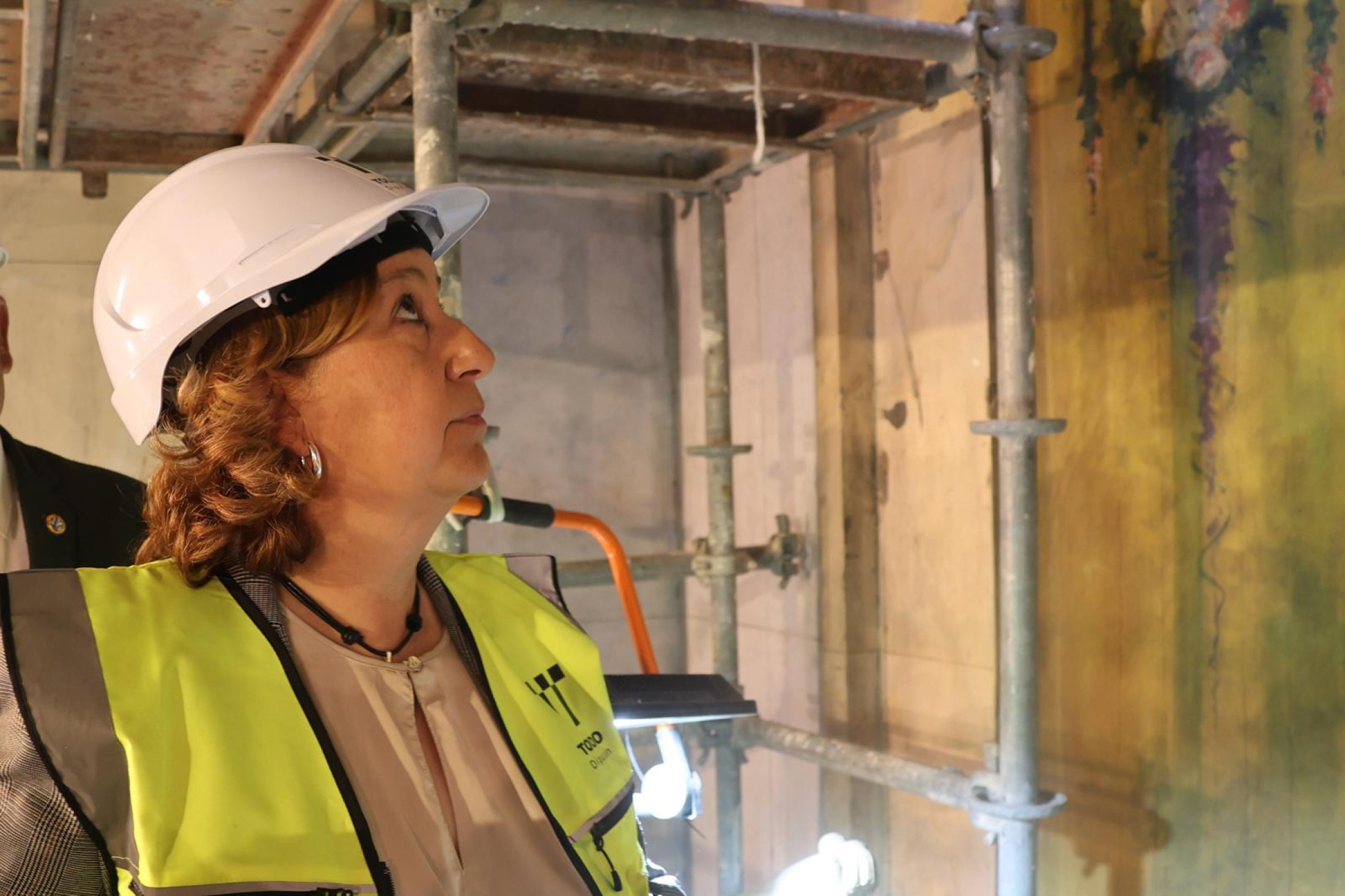 Visitando las obras
