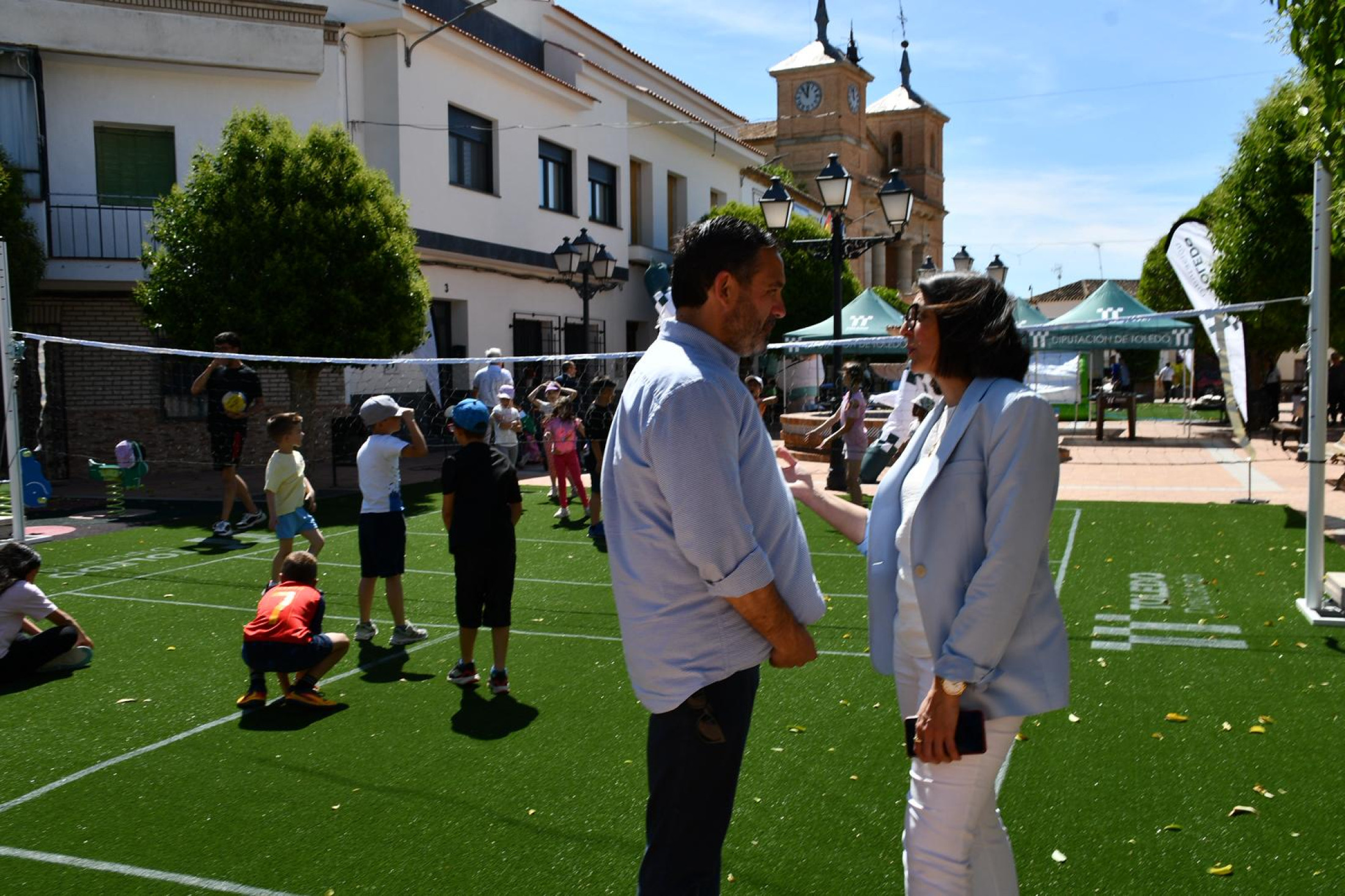 Instalaciones deportivas portátiles en Turleque