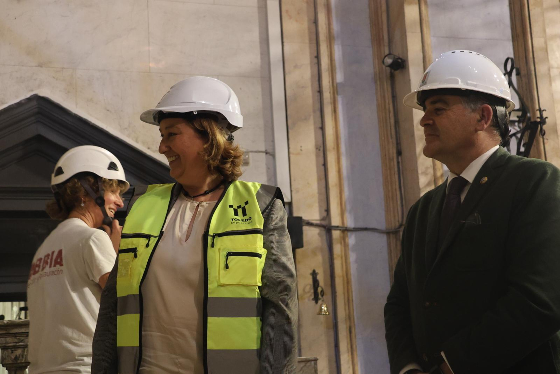 Visitando las obras