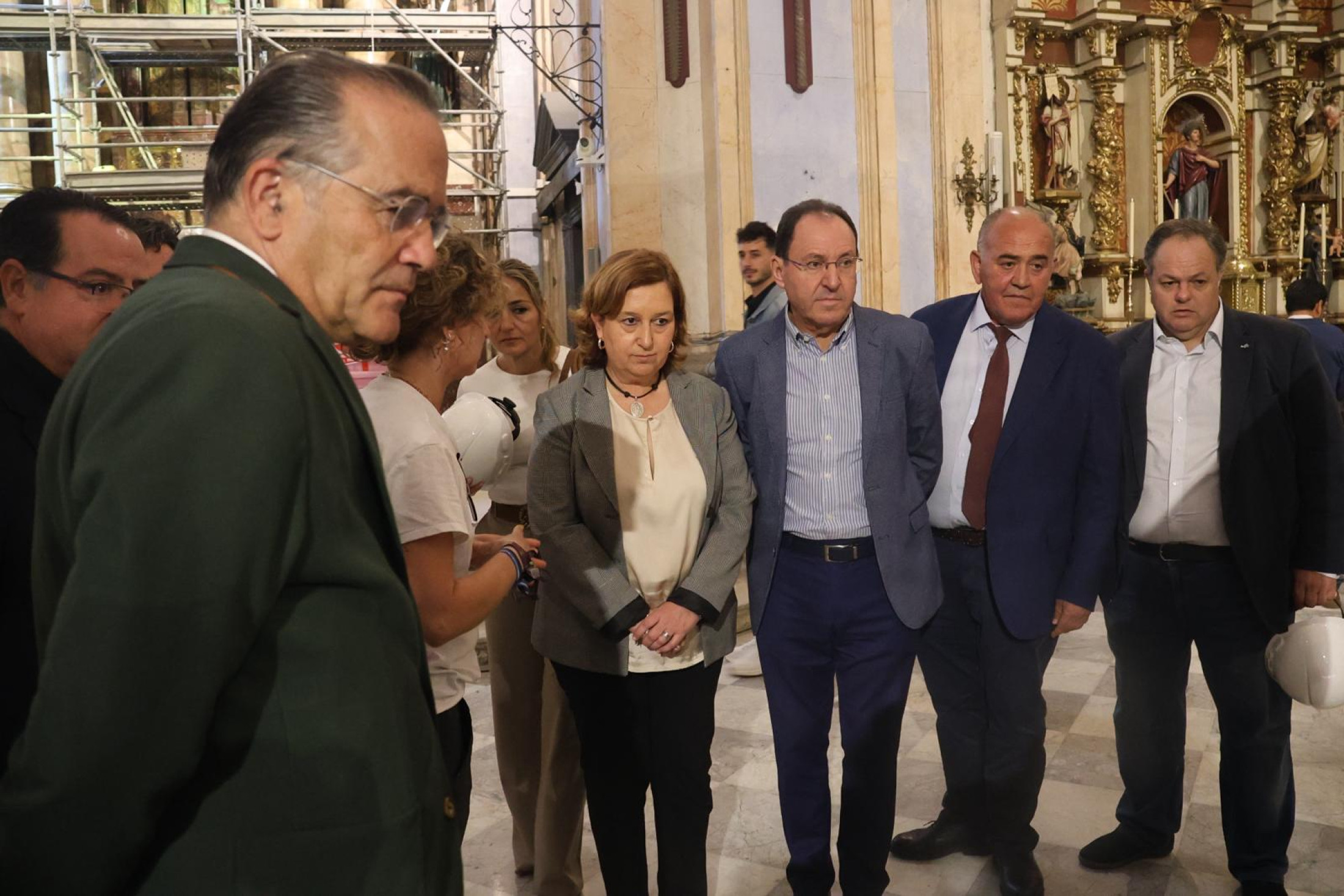 Visitando las obras