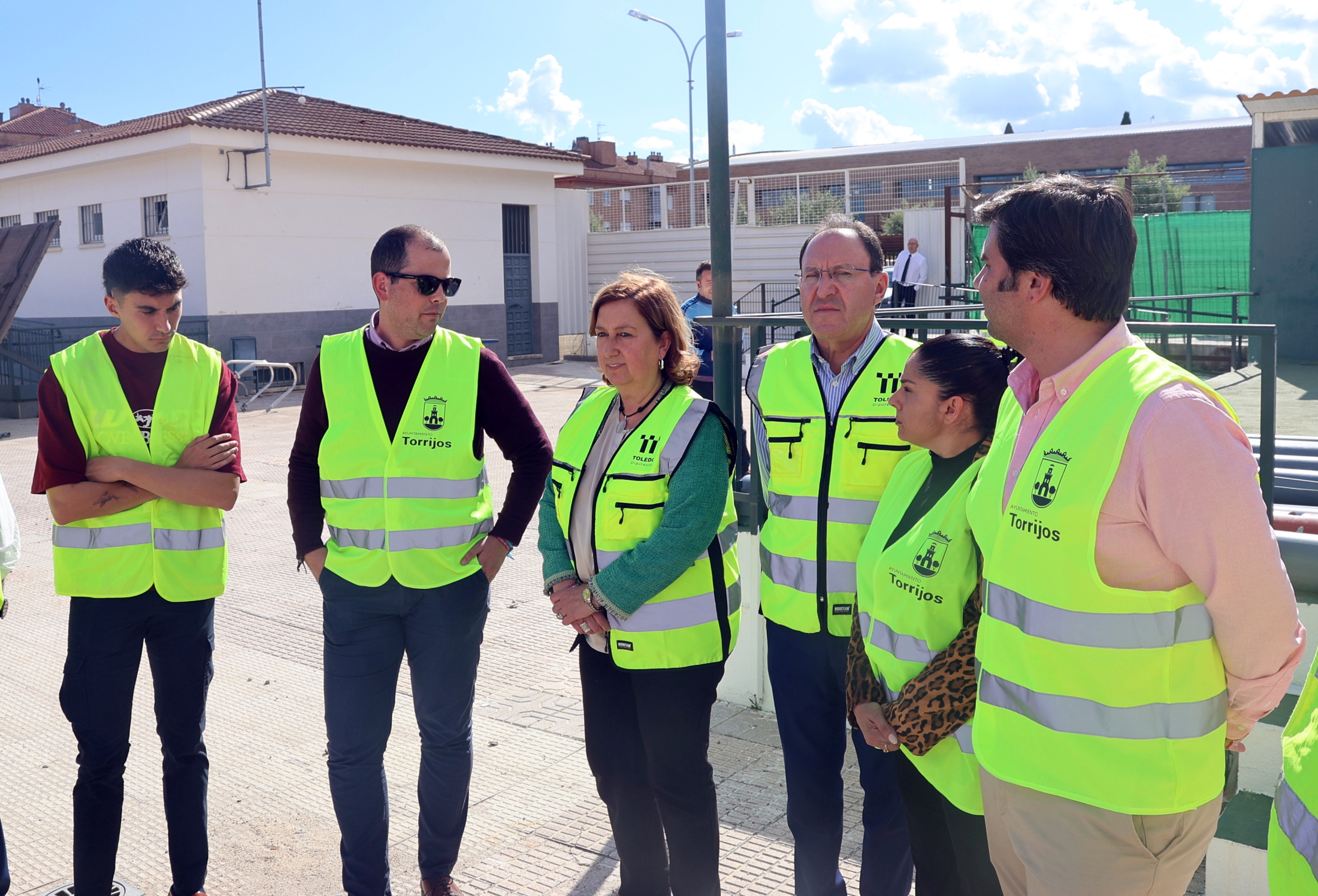 Visita a las obras de mejora de la piscina de Torrijos