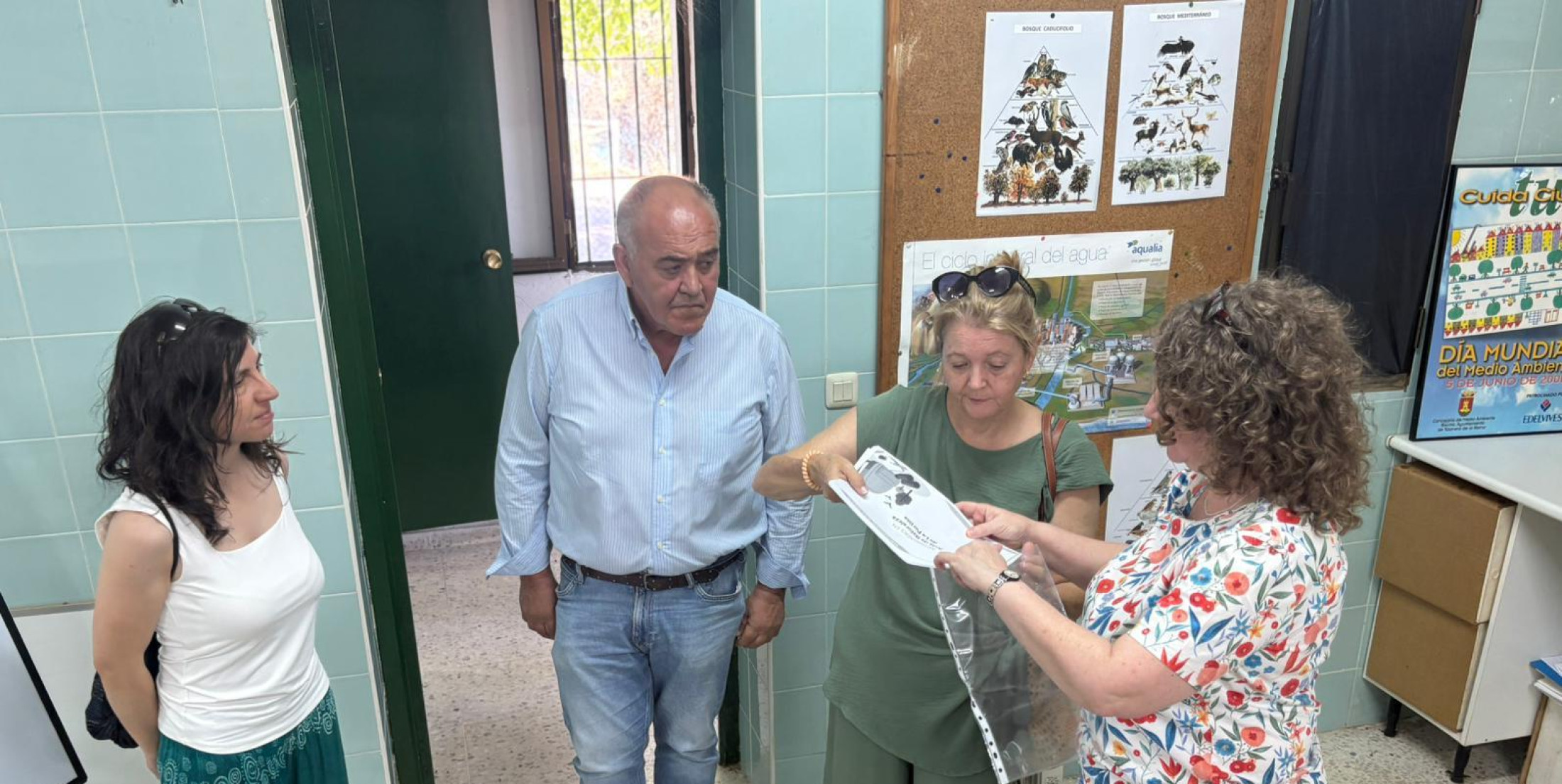 Marina García en su visita a La Portiña