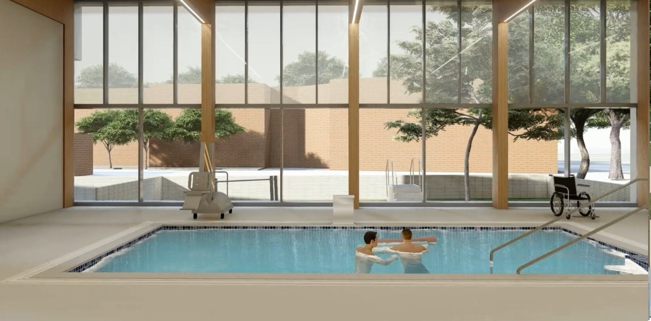 Vista maqueta piscina