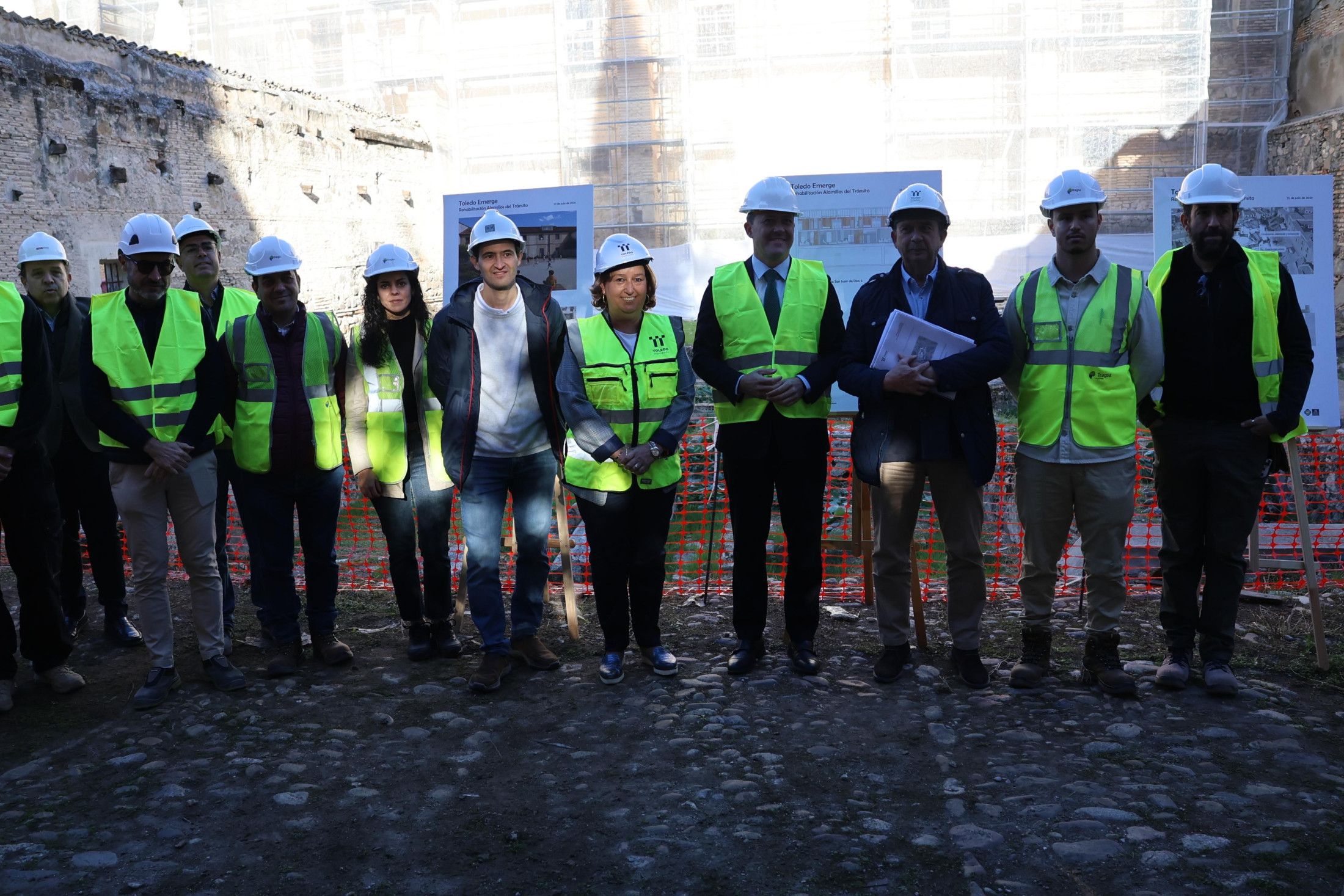 Concepción Cedillo en la visita a las obras de Alamillos del Tránsito