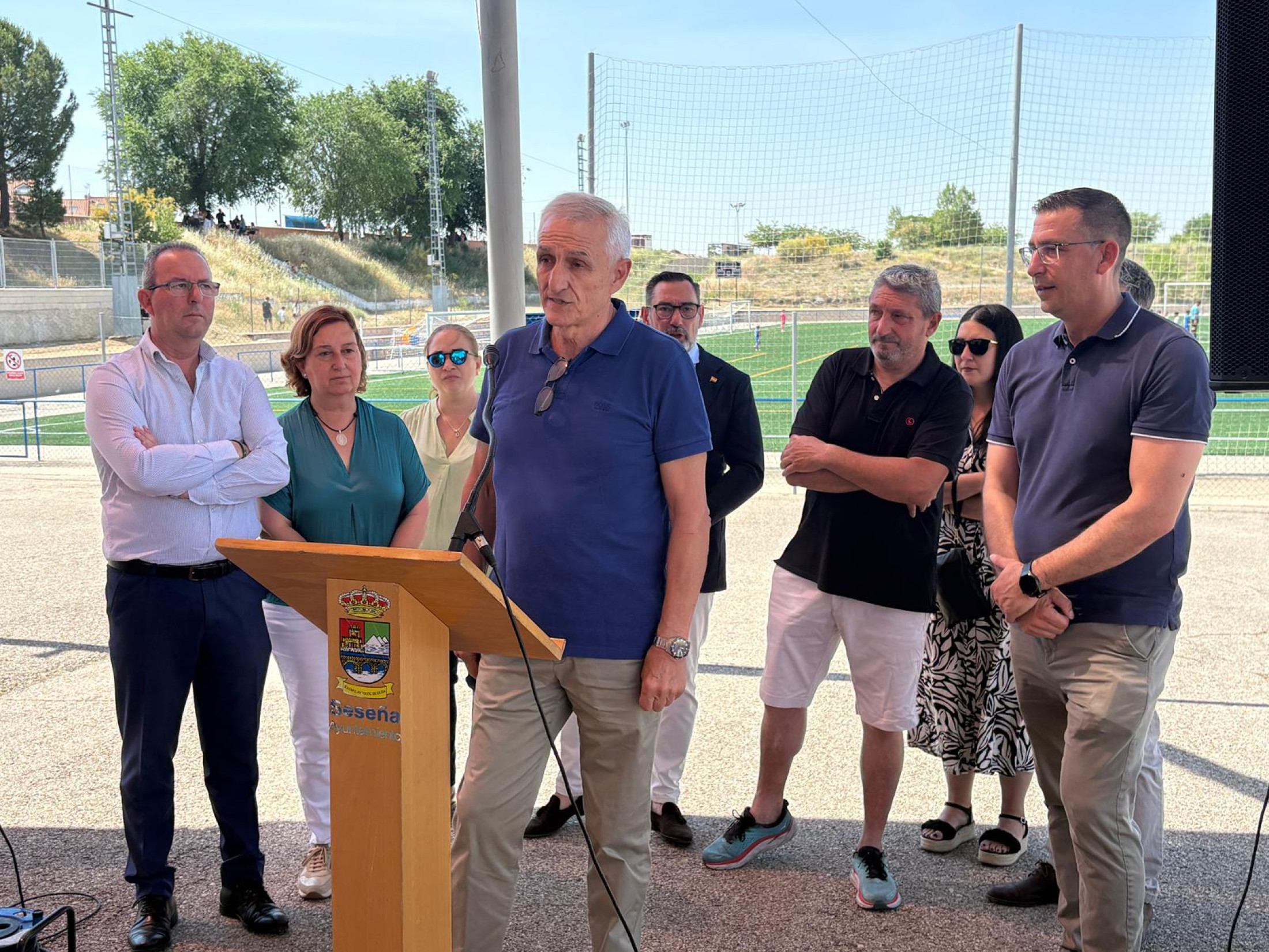 Inauguración nuevo césped del campo de fútbol de Seseña