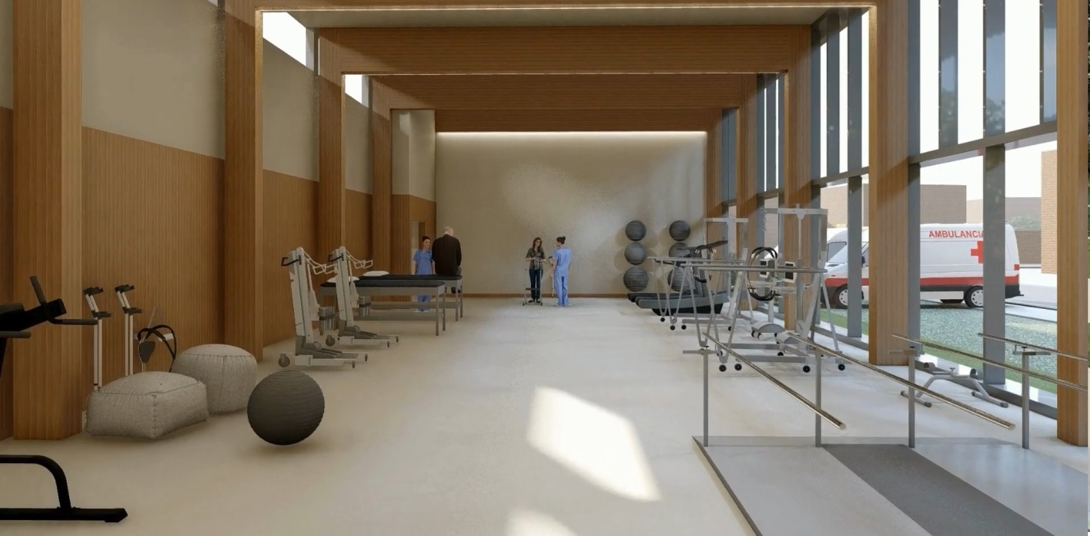 Vista maqueta gimansio