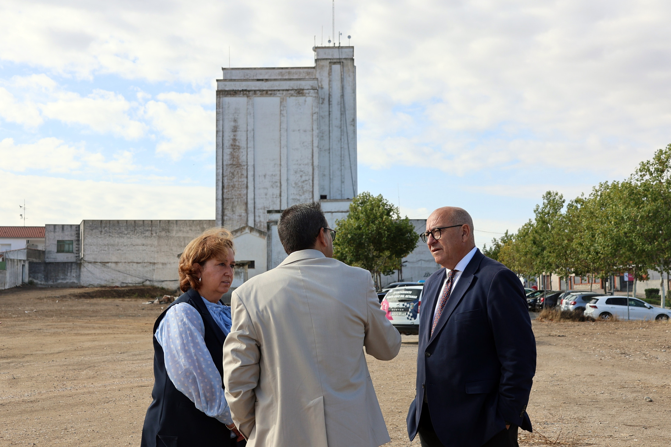 Visitando las obras en Santa Cruz del Retamar