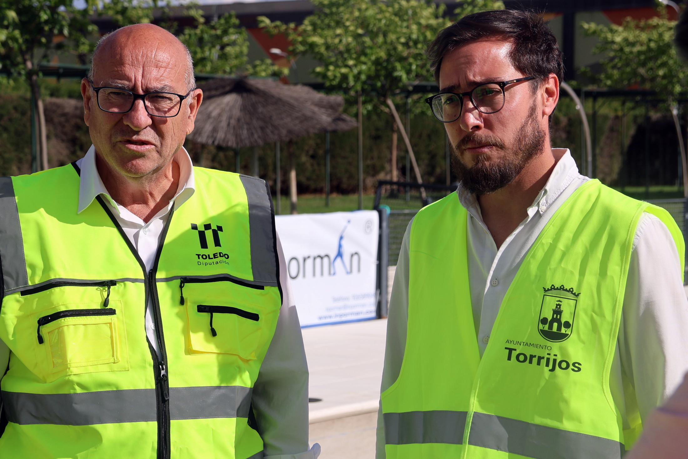 Visita a las obras de mejora de la piscina de Torrijos