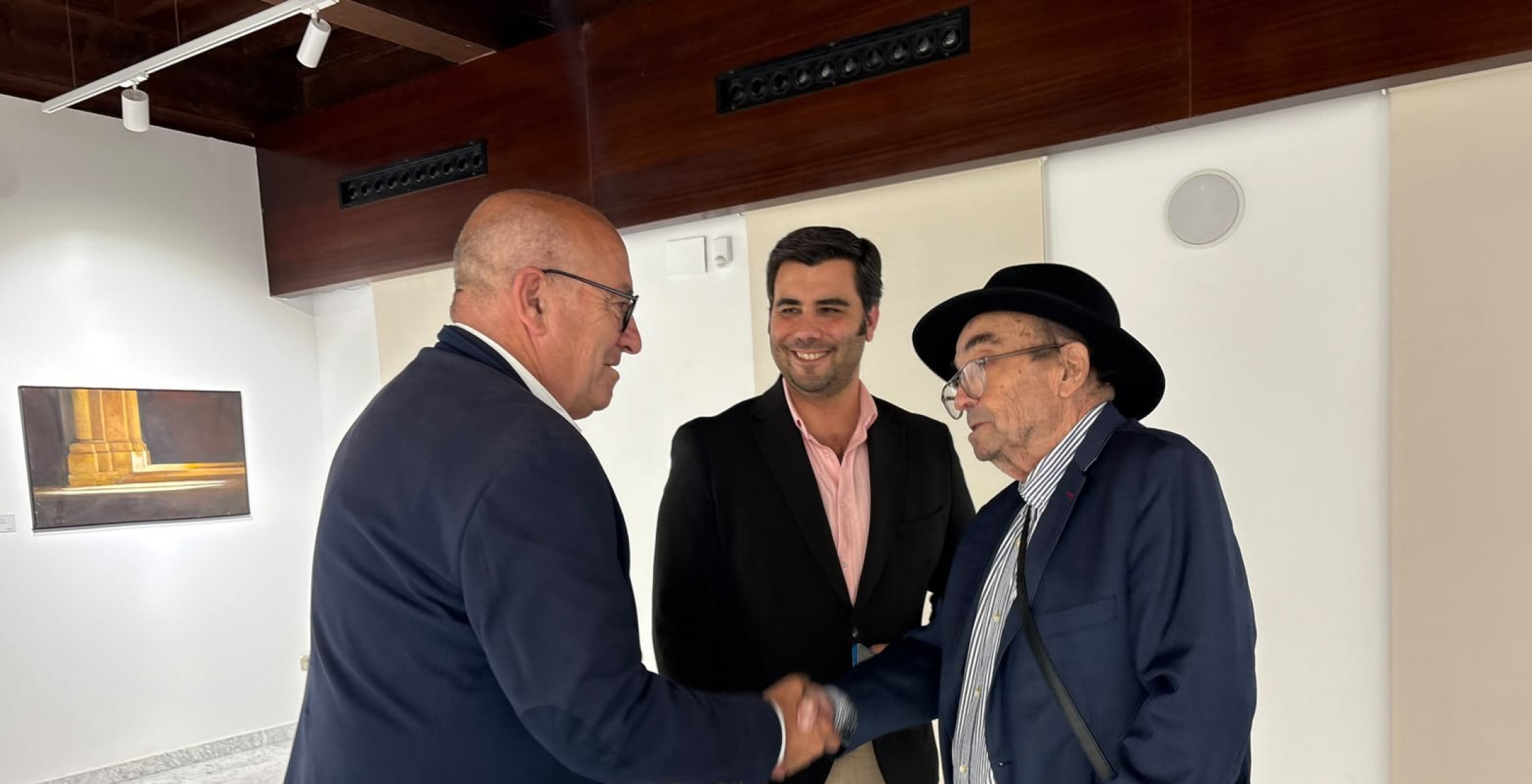 José Eugenio del Castillo y Andrés Martín con  Alfonso Sebastián
