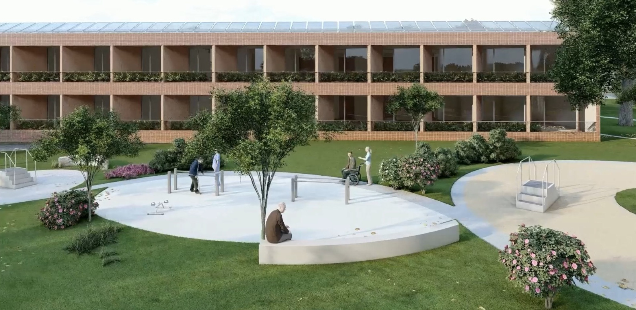 Vista maqueta jardín