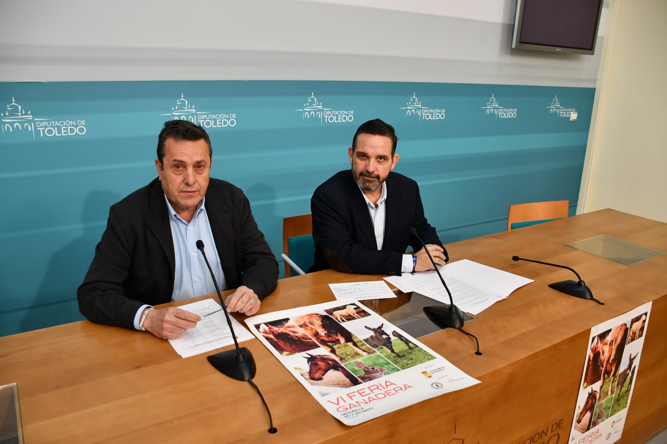  Joaquín Romera y Pablo Barroso presentan la VI Feria Ganadera de Segurilla
