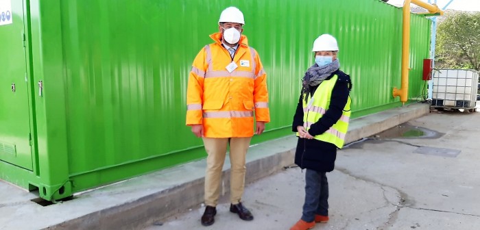 Rafael Martín y Marta Gómez en el ECOPARQUE