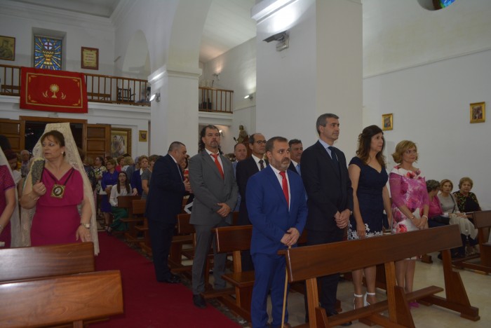 Imagen de Álvaro Gutiérrez minutos después de la llegada del Santo a la iglesia