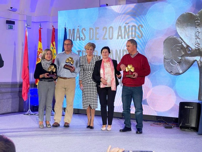 María José Gallego en la entrega de premios