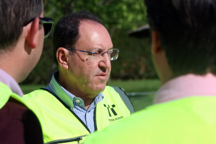 Visita a las obras de mejora de la piscina de Torrijos