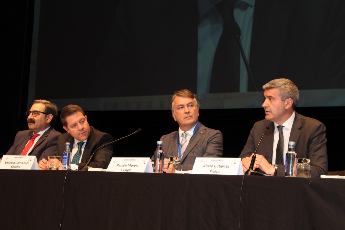 Álvaro Gutiérrez junto a Emiliano García-Page, Ramón Morera y Jesús Fernández