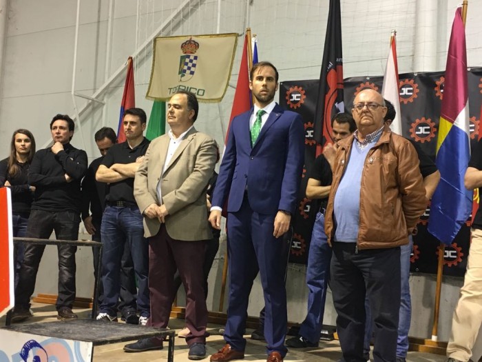 José Luís Fernández en Alcolea de Tajo en la inauguración de los Juegos de la Comarca