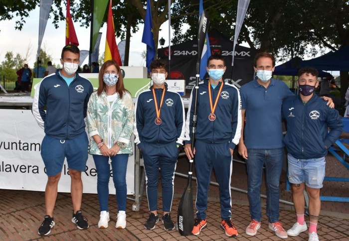 María Jesús Pérez en la entrega de medallas