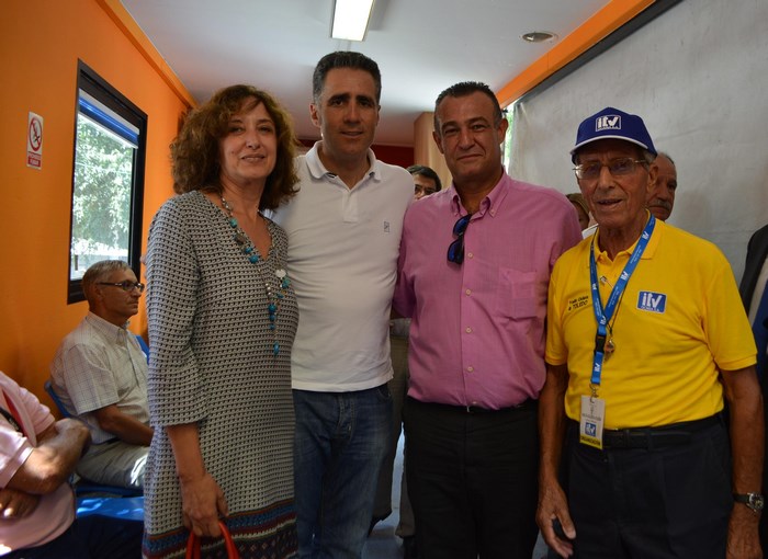 Imagen de Gómez y Martín con Induraín y Bahamontes