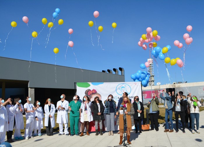 Suelta de globos de colores