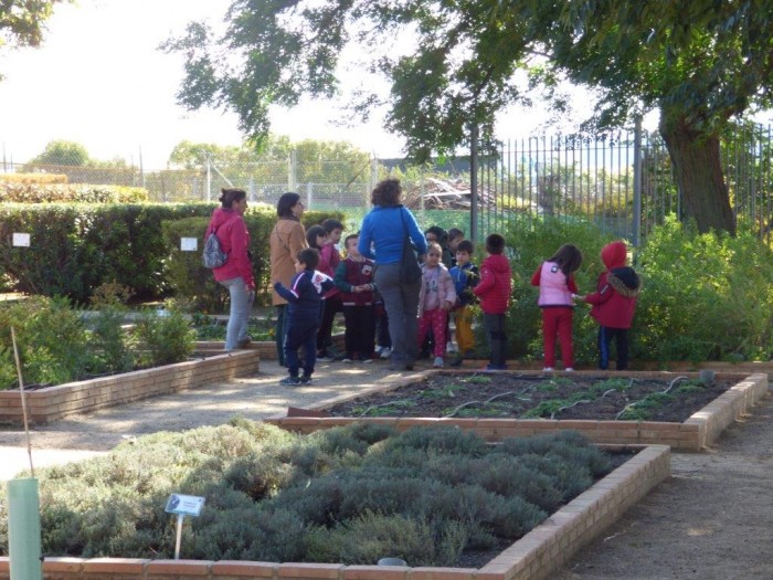 Escolares en el vivero de la Diputación