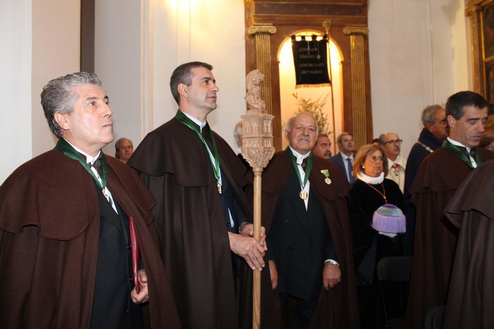 Imagen de Álvaro Gutiérrez, en un momento del acto en la iglesia de San Miguel