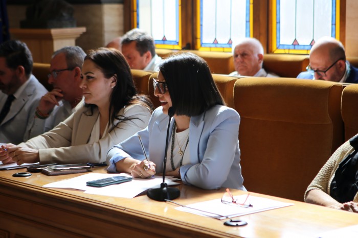 La diputada tras la aprobación