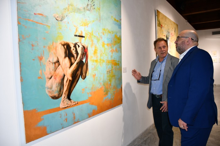 Tomás Arribas y Fernando Hervás en la inauguración