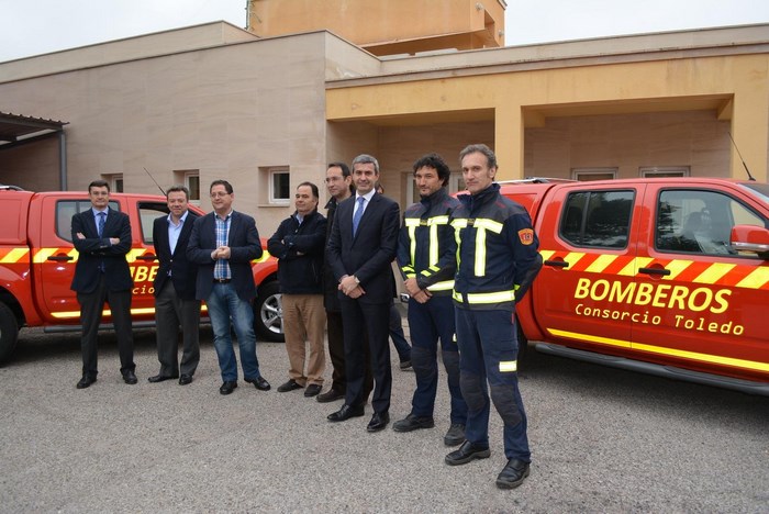 Imagen de Álvaro Gutiérrez en la recpción de nuevos vehículos para el Consorcio de Extinción de Incendios