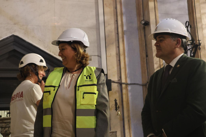 Visitando las obras