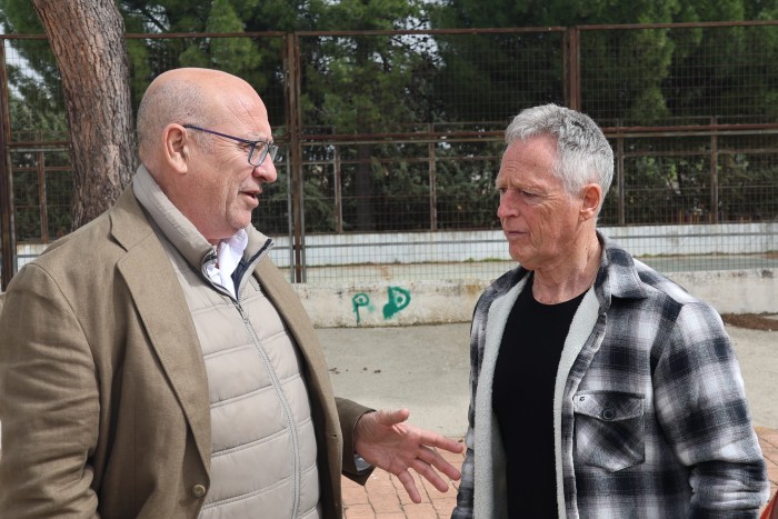 Imagen de José Eugenio del Castillo con el alcalde de Domingo Pérez