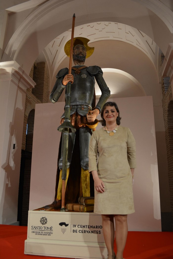 Imagen de María Ángeles García y Quijote de Mazapán