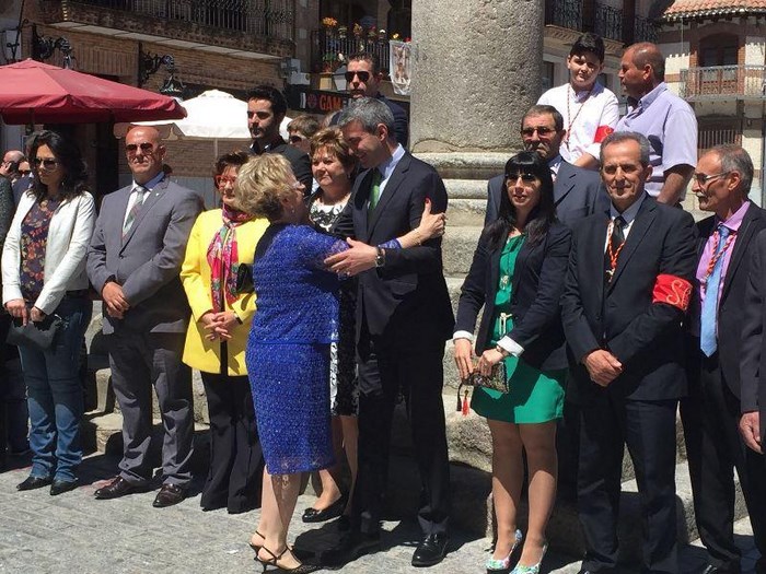 Imagen de Álvaro Gutiérrez en el acto celebrado en la plaza de Almorox