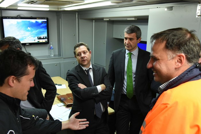 Imagen de Álvaro Gutiérrez en el puesto de mando avanzado