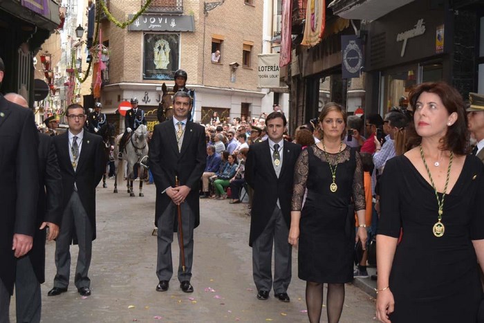 Imagen de Álvaro Gutiérrez y miembros de la Corporación Provincial en la procesión del Corpus de Toledo