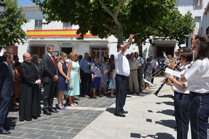 Imagen de Álvaro Gutiérrez durante el refresco ofrecido por el Ayuntamiento de Carranque