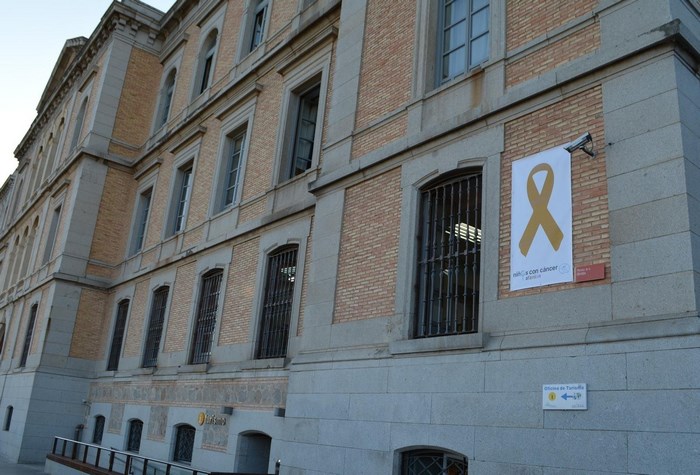 Fachada de la Diputación Provincial con el lazo dorado
