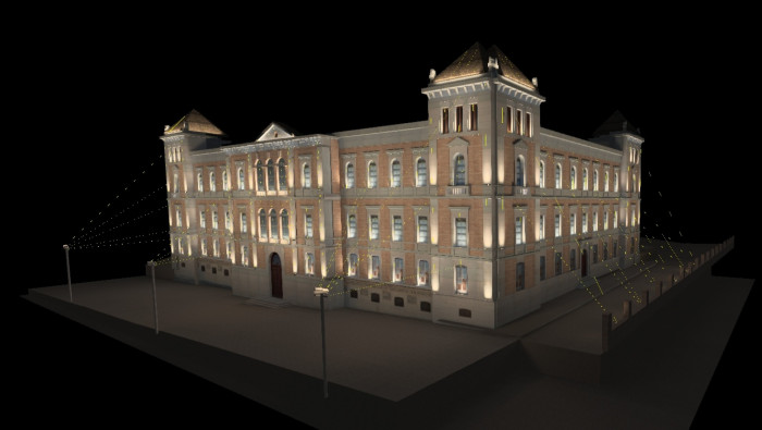 Simulación iluminación Diputación