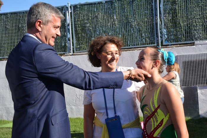 Imagen de Saludando a una de las nadadoras de Syncro
