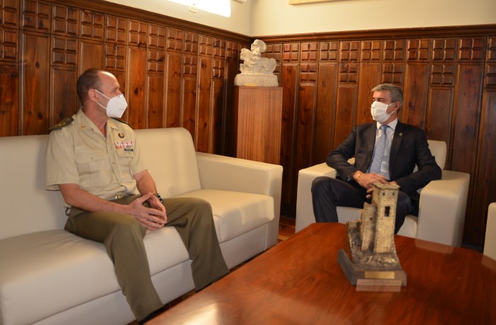 Álvaro Gutiérrez y Jesús Arenas en un momento de la reunión