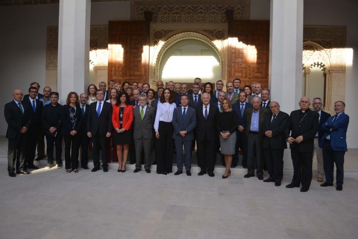 Imagen de Álvaro Gutiérrez en el Palacio de Fuensalida en la reunión de la Fundación Toledo