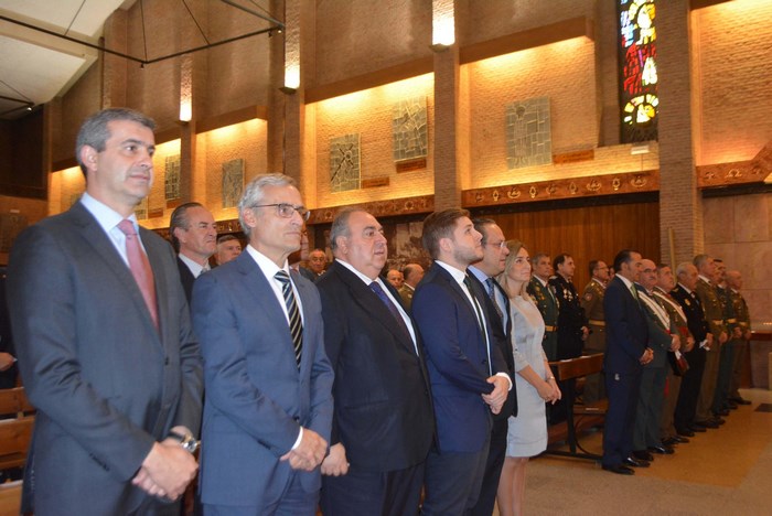 Imagen de Álvaro Gutiérrez durante la misa del Día de la Guardia Civil