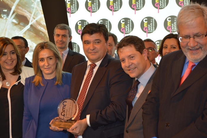 Álvaro Gutiérrez en el traspaso de capitalidad gastronómica de Toledo a Huelva