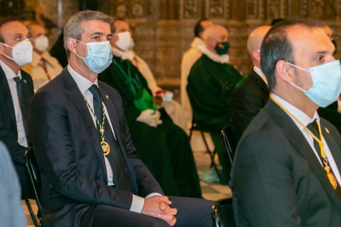 Imagen de Álvaro Gutiérrez durante la homilia en la Catedral